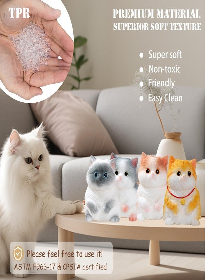 YJPPDD Big taba Squishy Cat, Handmade Squishy Cat for Adult/Kids, Stress Relief, Cute & Soft Cat Design, Perfect Squeeze Toys Gift for Relaxation and Fun - Dress Up Your Own Squishies Cat(Siamese) - Image 4